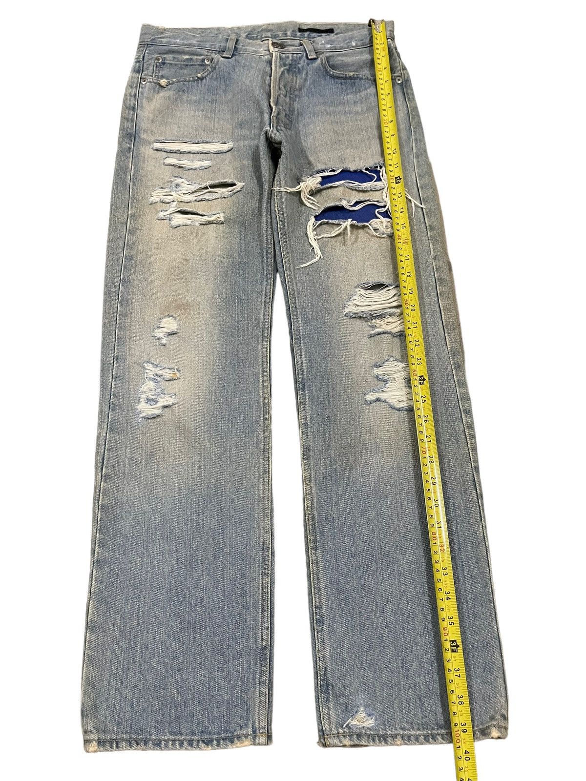 The Viridi-anne Vintage Japan The Viridi Anne Monochrome Distressed Jeans Size US 31 - 11 Thumbnail