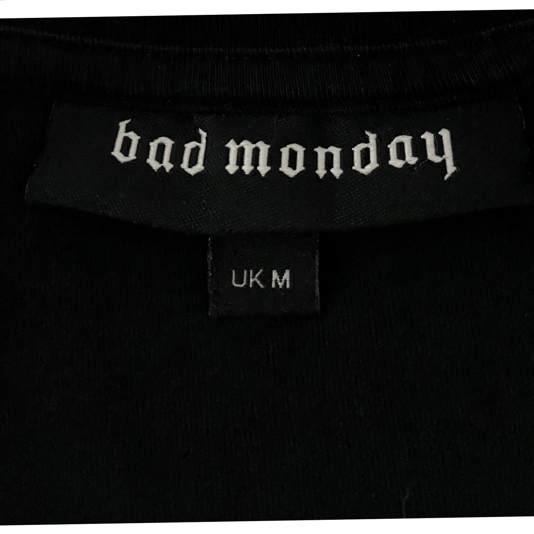 Vintage Bad Monday Gothic Demon Graphic T-Shirt Black Mens Medium M Short Sleeve Size US M / EU 48-50 / 2 - 5 Thumbnail