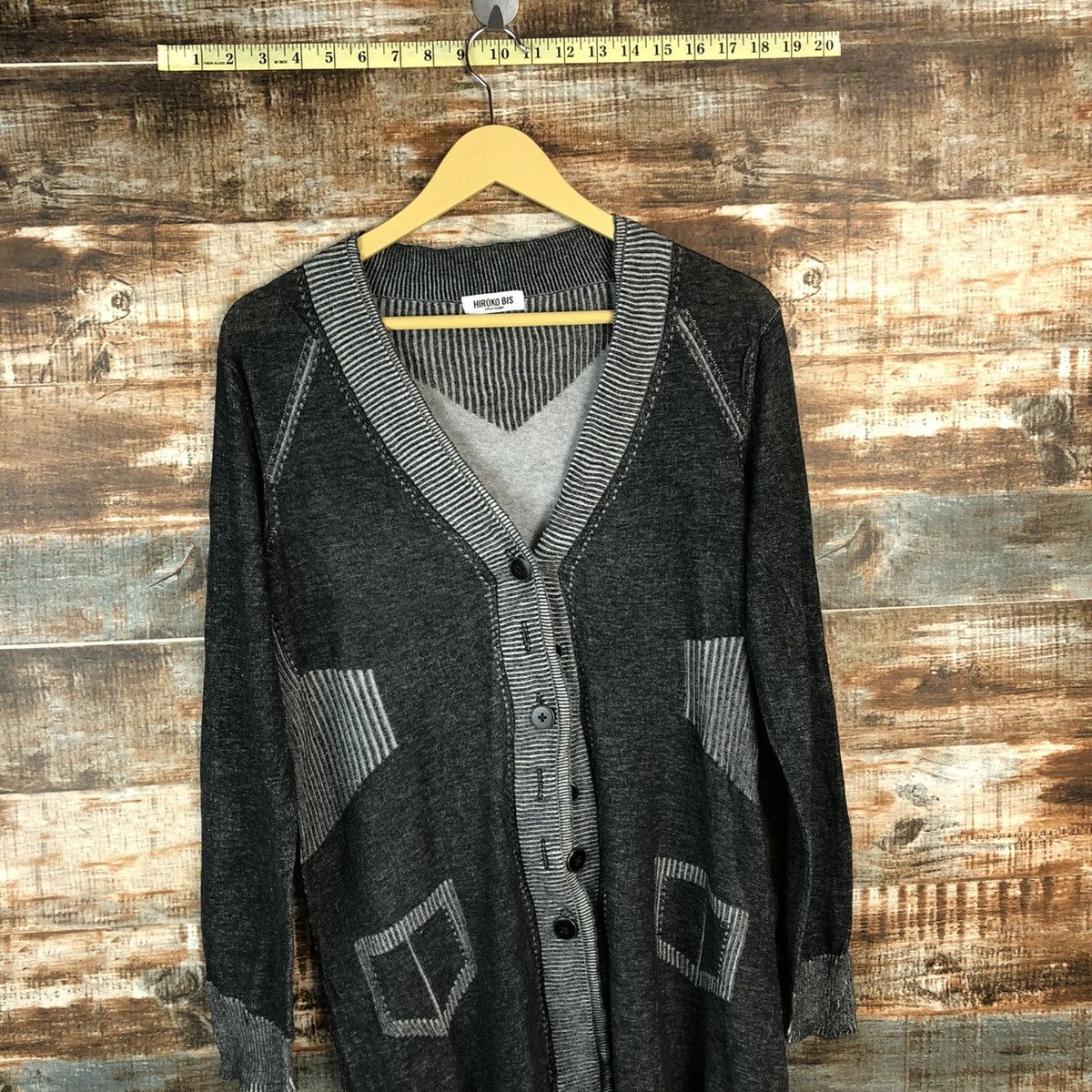 Hiroko Koshino Homme Hiroko Bis Grey Cardigan Knitwear #A961 Size M / US 6-8 / IT 42-44 - 2 Thumbnail