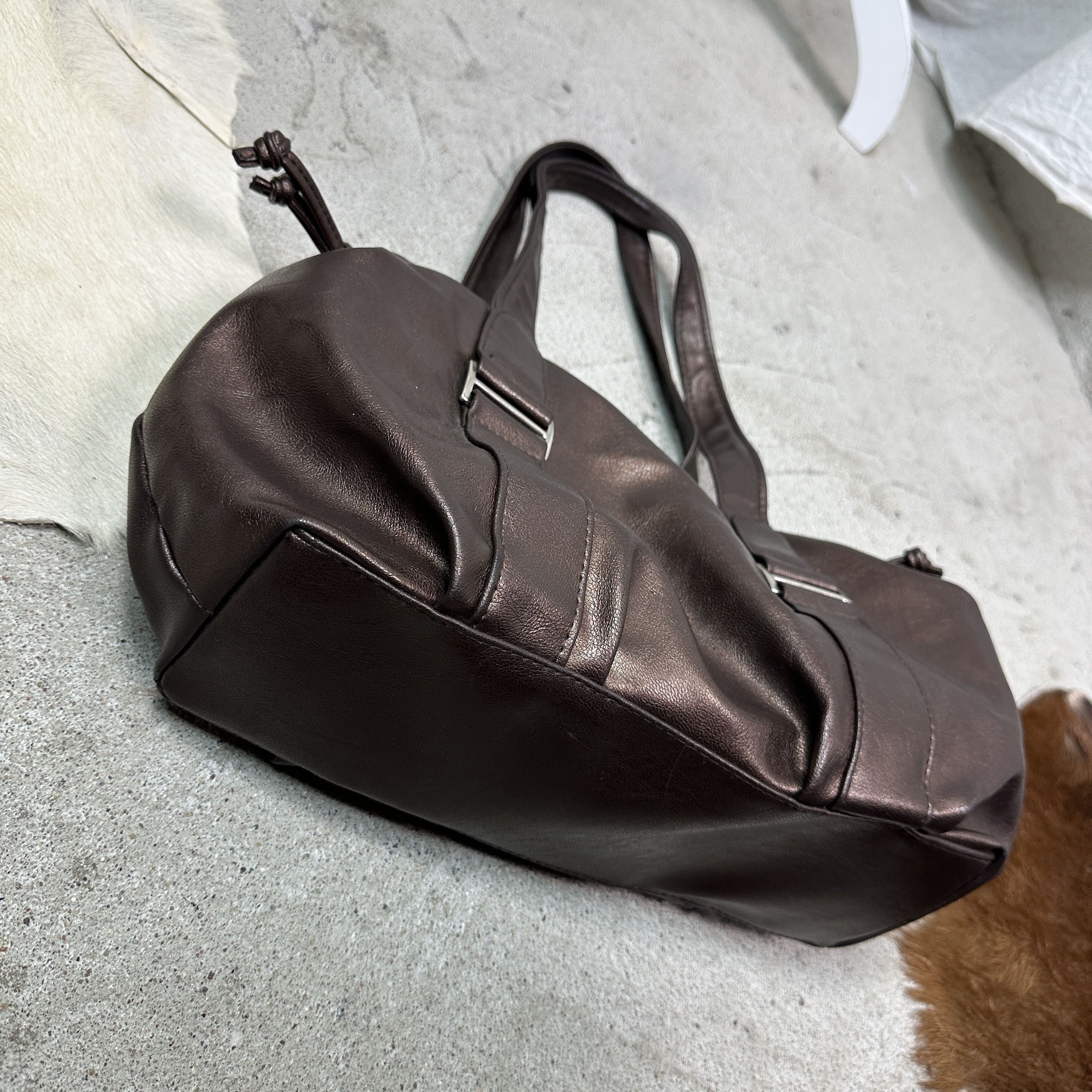 Vintage Vintage Avant Garde Vintage Hobo Brown Metallic Bag Y2K Size ONE SIZE - 3 Thumbnail