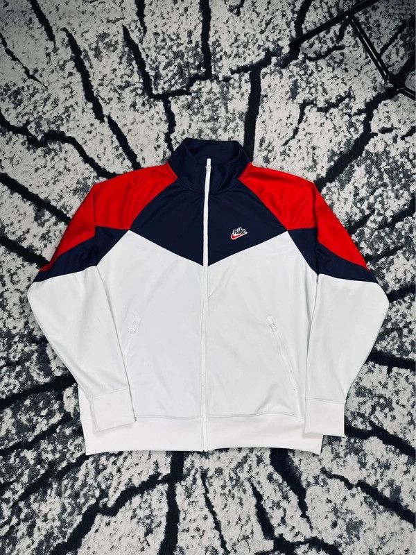 Nike Nike track jacket red navy blue M white logo Size US M / EU 48-50 / 2 - 1 Thumbnail