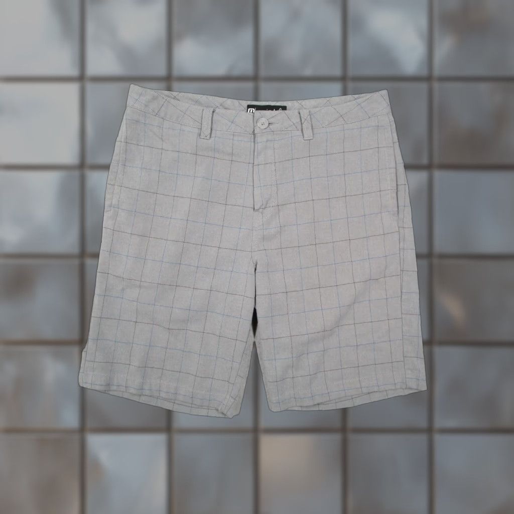 TravisMathew Travis Mathew Shorts Mens 34 Gray Check 9" Knit Golf Casual Beach Walk Stretch Size US 34 / EU 50 - 1 Thumbnail