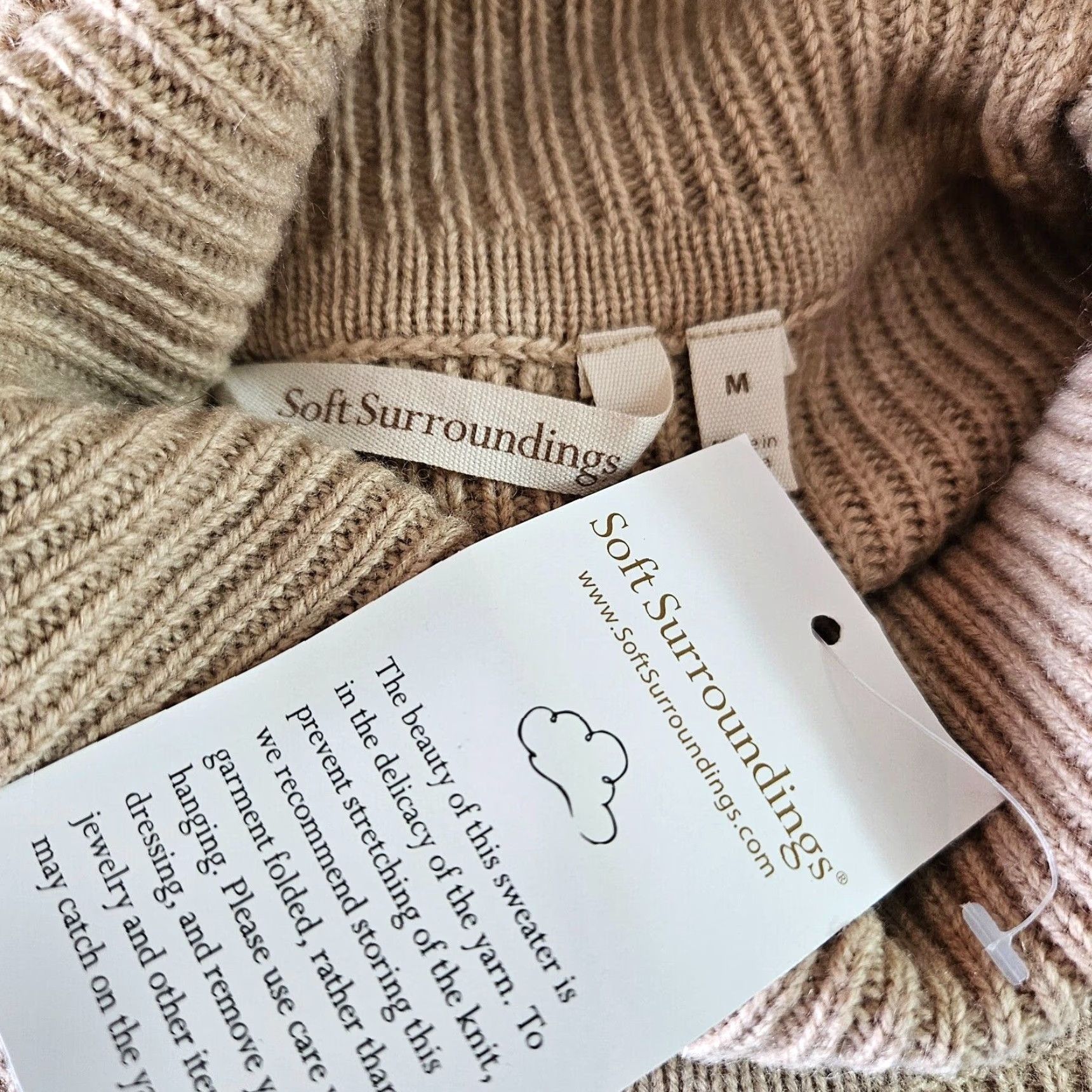 Soft Surroundings Soft Surroundings Womens Tunic Sweater Turtleneck Wool Blend Size M Brown Long Sleeve Size M / US 6-8 / IT 42-44 - 5 Thumbnail