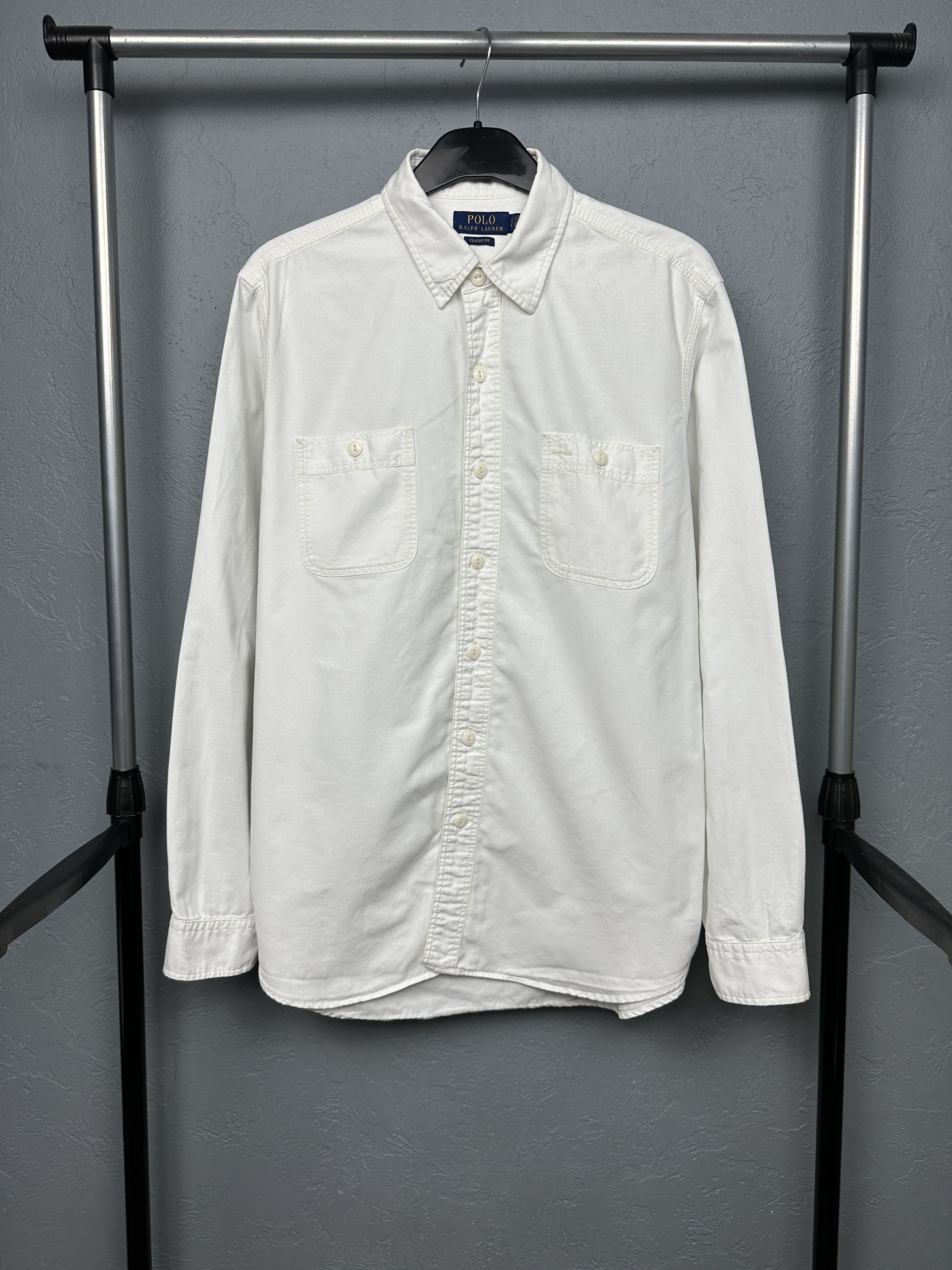 Polo Ralph Lauren Polo Ralph Lauren Mens Long Sleeve White Shirt Size US L / EU 52-54 / 3 - 1 Thumbnail