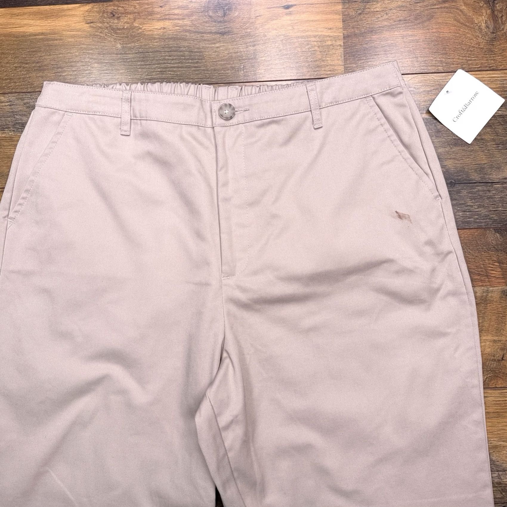 Croft & Barrow VINTAGE Croft & Barrow Pants Womens 16 Short Khaki Elastic Waist New Size 38" / US 16 / IT 52 - 3 Thumbnail