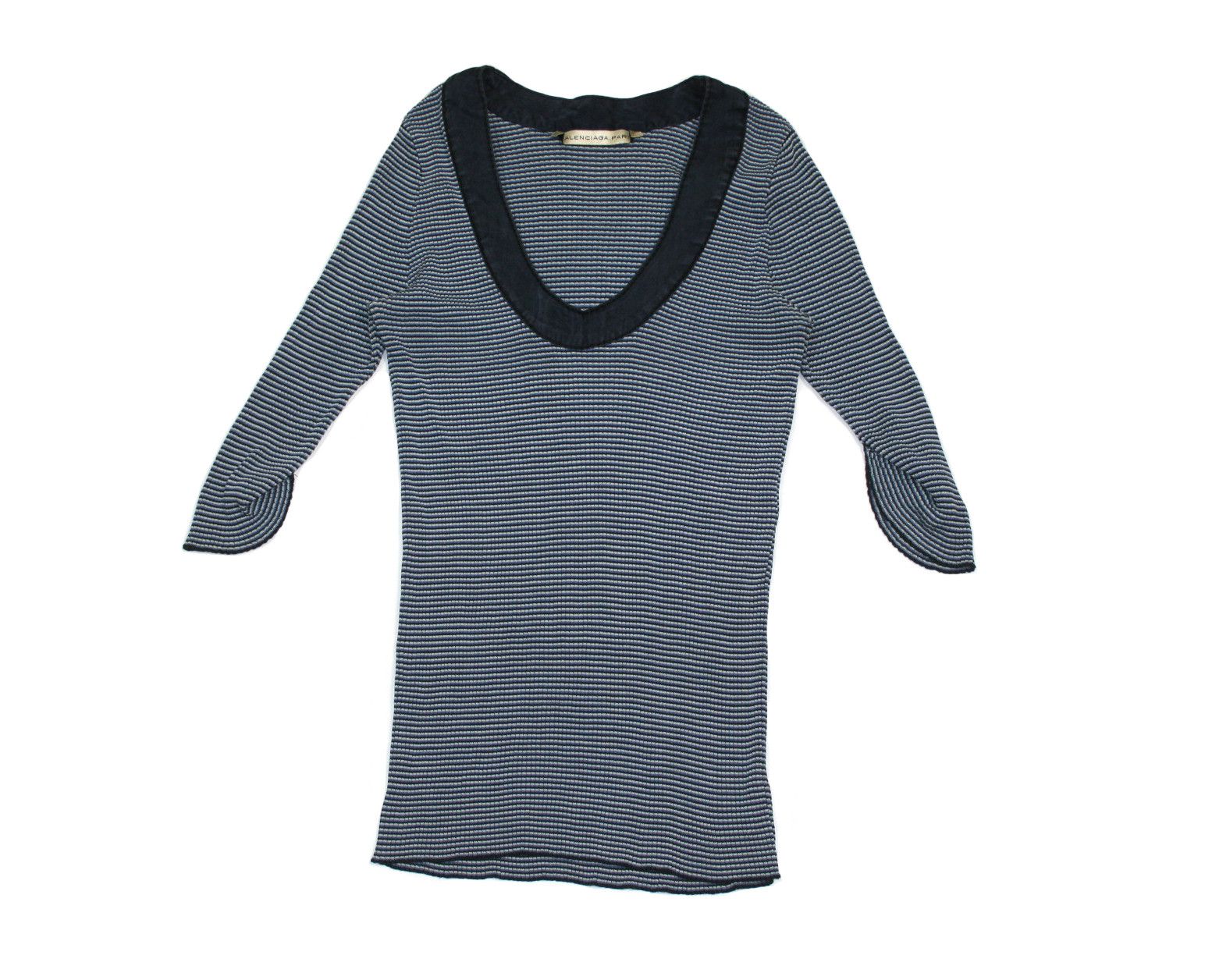 Balenciaga 2006 Striped Silk Knit Size XS / US 0-2 / IT 36-38 - 1 Thumbnail