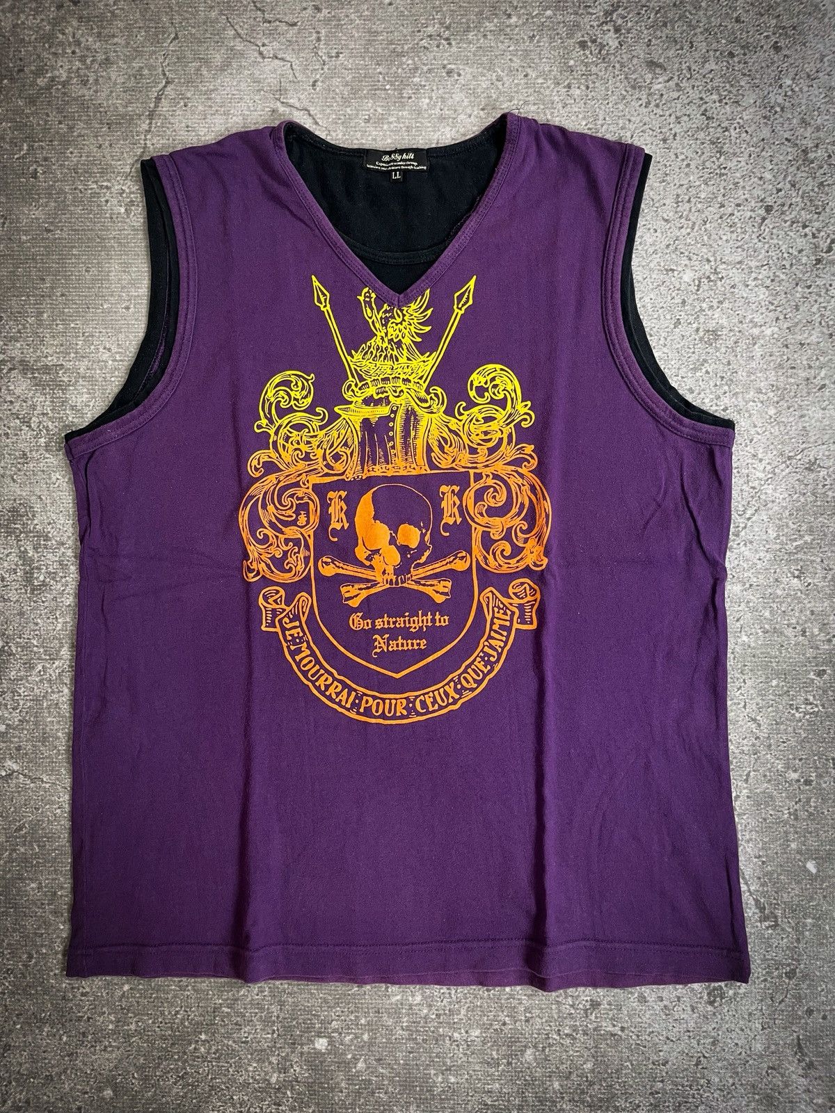 If Six Was Nine Bossy Hill Skull Double Layered Tanktop Size US XL / EU 56 / 4 - 1 Thumbnail