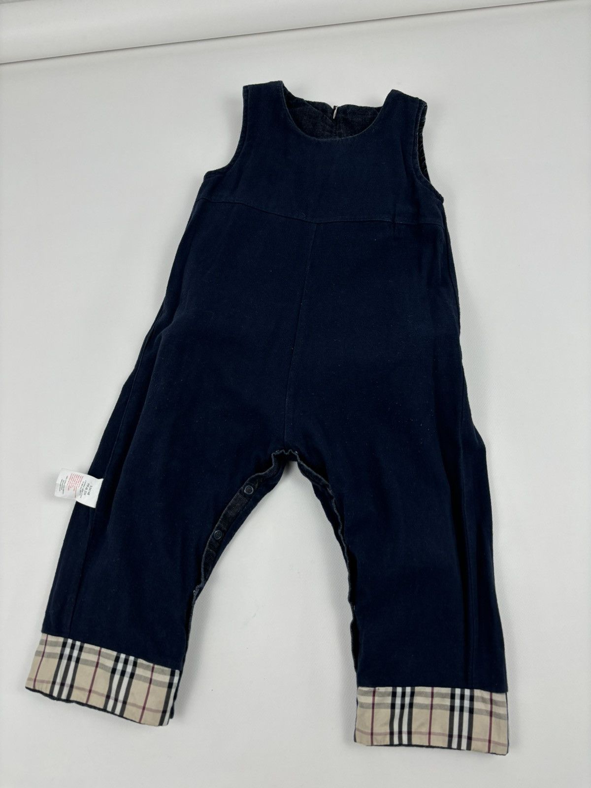 Burberry Unisex Prorsum Logo Nova Check Trim Denim Overalls Bottoms Jeans Jacket Size XXS / US 00 / IT 34 - 11 Thumbnail