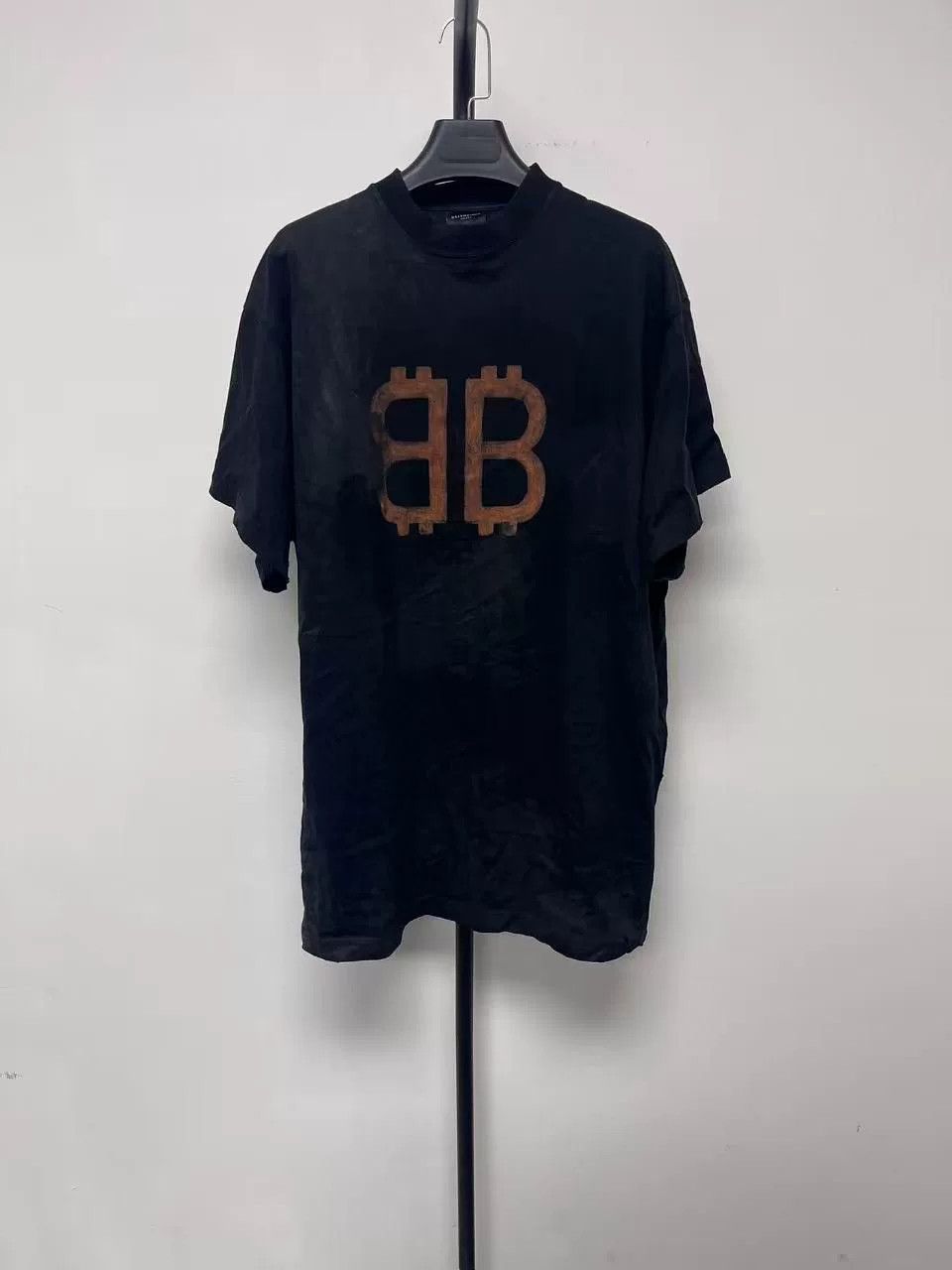 Balenciaga Solid Logo Print Oversized Unisex T-Shirt