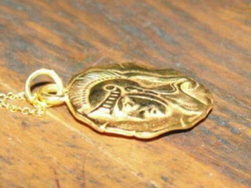 Designer 18kt Gold Vermeil over Silver Greek Coin Charm Necklace Size ONE SIZE - 4 Thumbnail