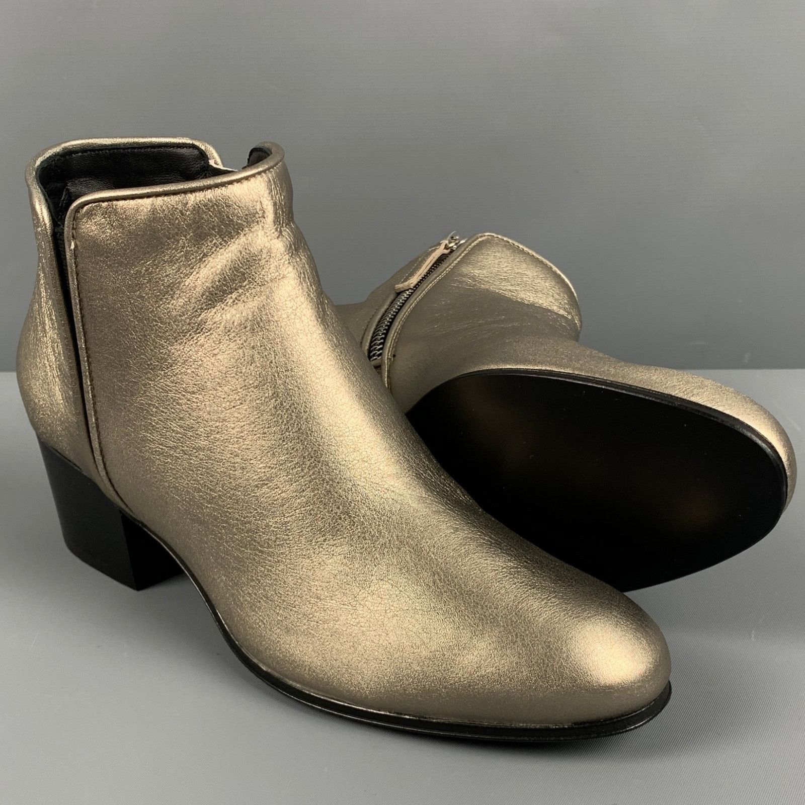 Giuseppe Zanotti GIUSEPPE ZANOTTI Size 5 Silver Leather Ankle Boots Size US 5 / IT 35 - 5 Thumbnail