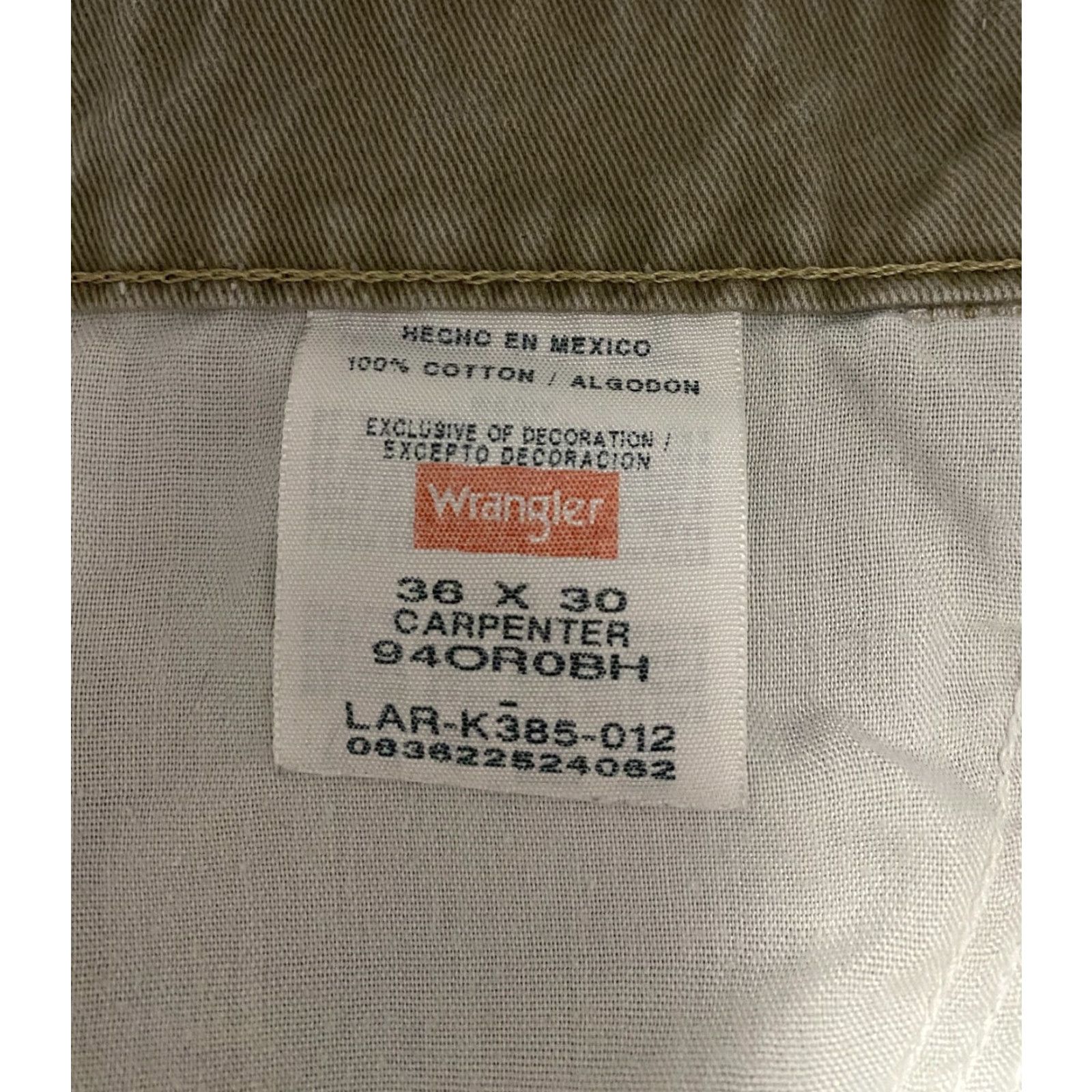 Wrangler VINTAGE Wrangler Carpenter Pants Mens 36x30 Beige Slim Relaxed Regular Straight Cotton Knit Logo Pockets Workwear Casual Travel 94OR0BH Size US 36 / EU 52 - 8 Thumbnail