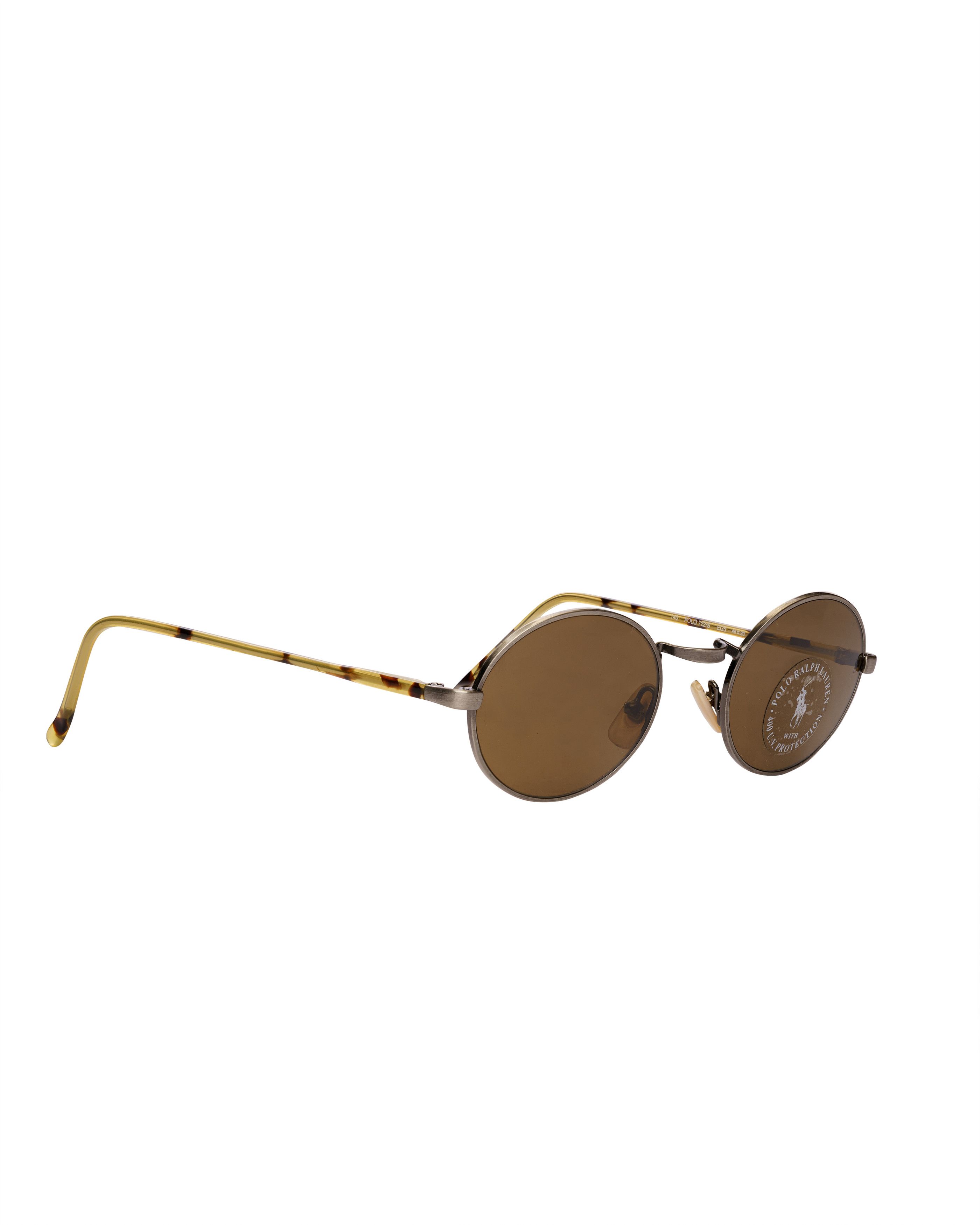 Polo Ralph Lauren Polo Ralph Lauren '90s Silver & Tortoise Oval Sunglasses Size ONE SIZE - 1 Thumbnail