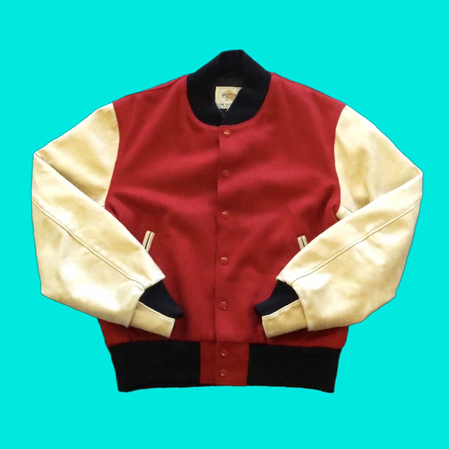 Golden Bear VINTAGE Golden Bear Leather Wool Varsity Jacket Mens M Red Size US M / EU 48-50 / 2 - 1 Thumbnail