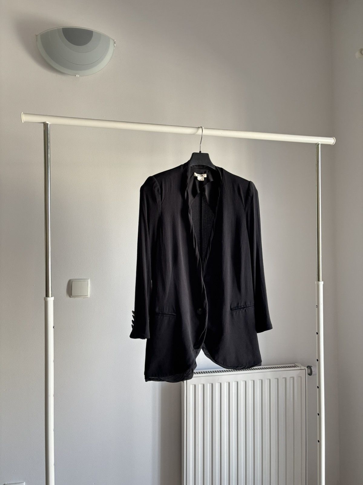 Helmut Lang Helmut Lang Black Blazer Single-Button Jacket 100% Silk Size M / US 6-8 / IT 42-44 - 5 Thumbnail