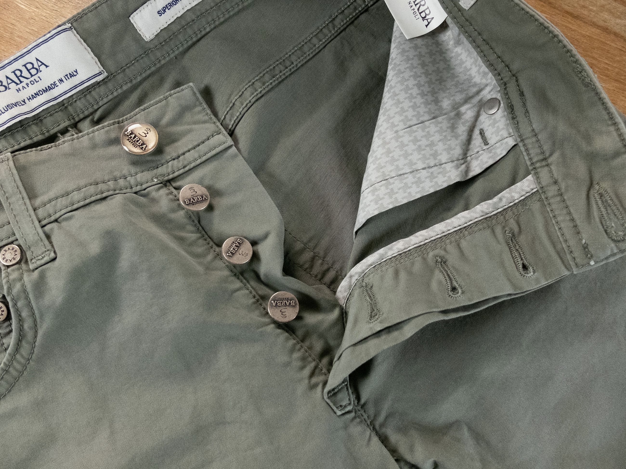 Barba Napoli BARBA Napoli green slim fit lightweight jeans Size 33 Size US 33 - 5 Thumbnail