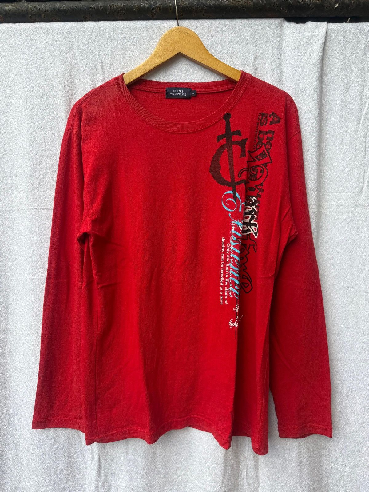 Japanese Brand Quatre vingt dixans japanese style poem longlseeve Size US M / EU 48-50 / 2 - 1 Thumbnail