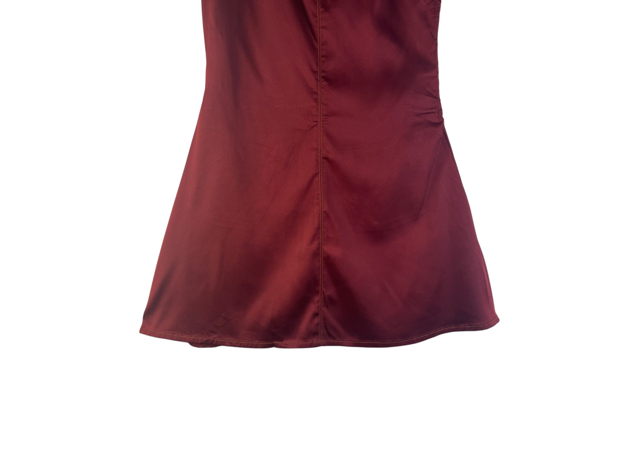 Jean Paul Gaultier Vintage Jean Paul Gaultier Jeans Burgundy Satin Structured Size US XS / EU 42 / 0 - 9 Thumbnail