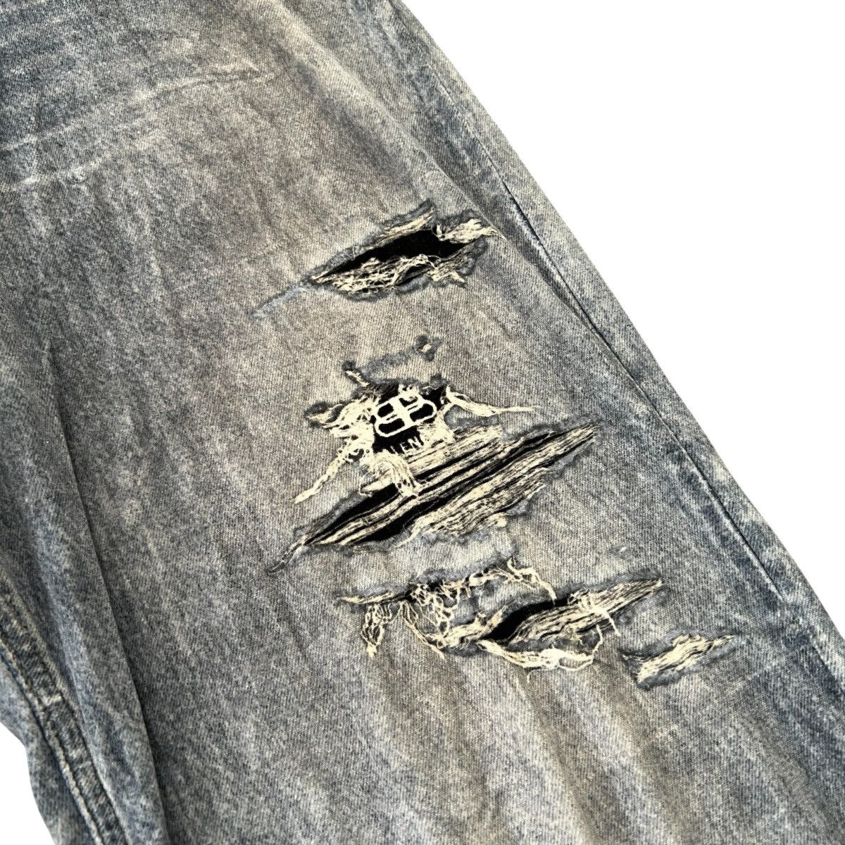 Balenciaga BALENCIAGA 21 Winter Trompe-l'oeil Velours Denim Pants Size US 29 - 4 Thumbnail