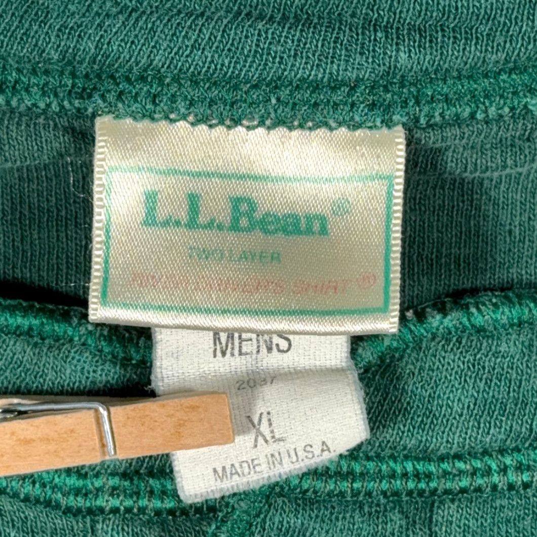 Vintage VINTAGE LL Bean Shirt Adult EXTRA LARGE Green Henley River Drivers Wool 80s Size US XL / EU 56 / 4 - 5 Thumbnail