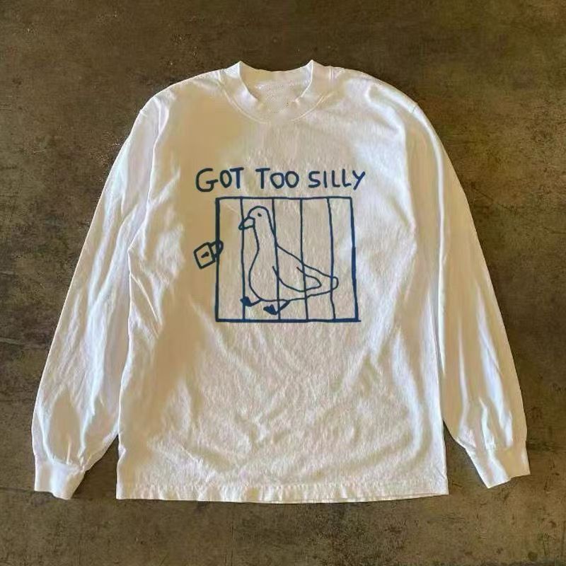 Japanese Brand White washed vintage dove print long-sleeved t-shirt Size US 32 / EU 48 - 1 Thumbnail