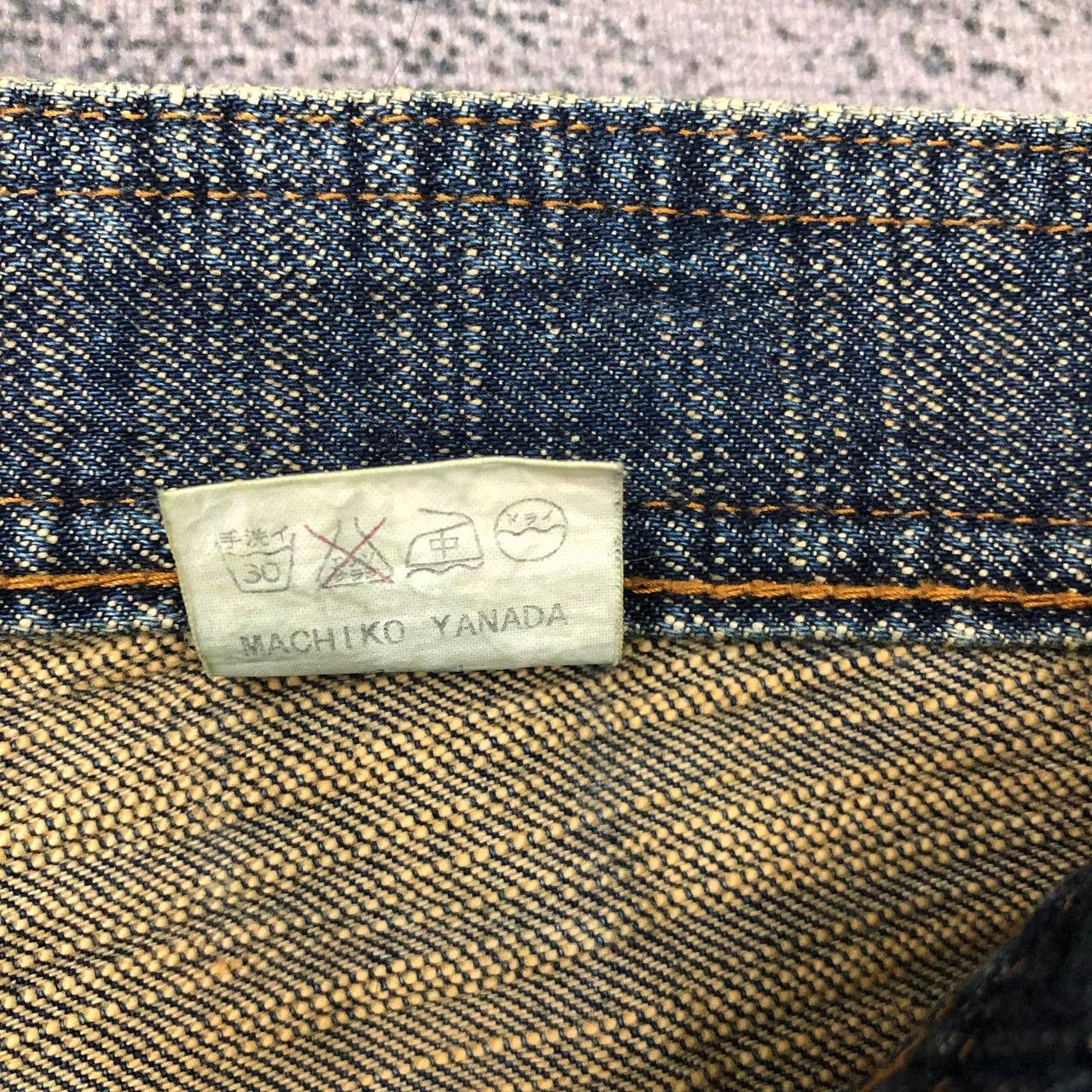 Japanese Brand P164 JAPAN 9h FLARED RIPPED JEANS Size US 31 - 11 Thumbnail