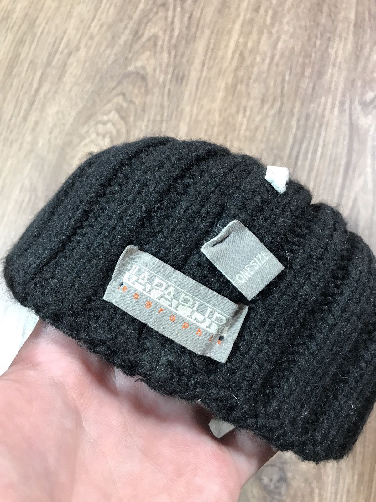 Napapijri × Vintage Vintage Napapijri Knit Hat Big Logo Size ONE SIZE - 8 Thumbnail