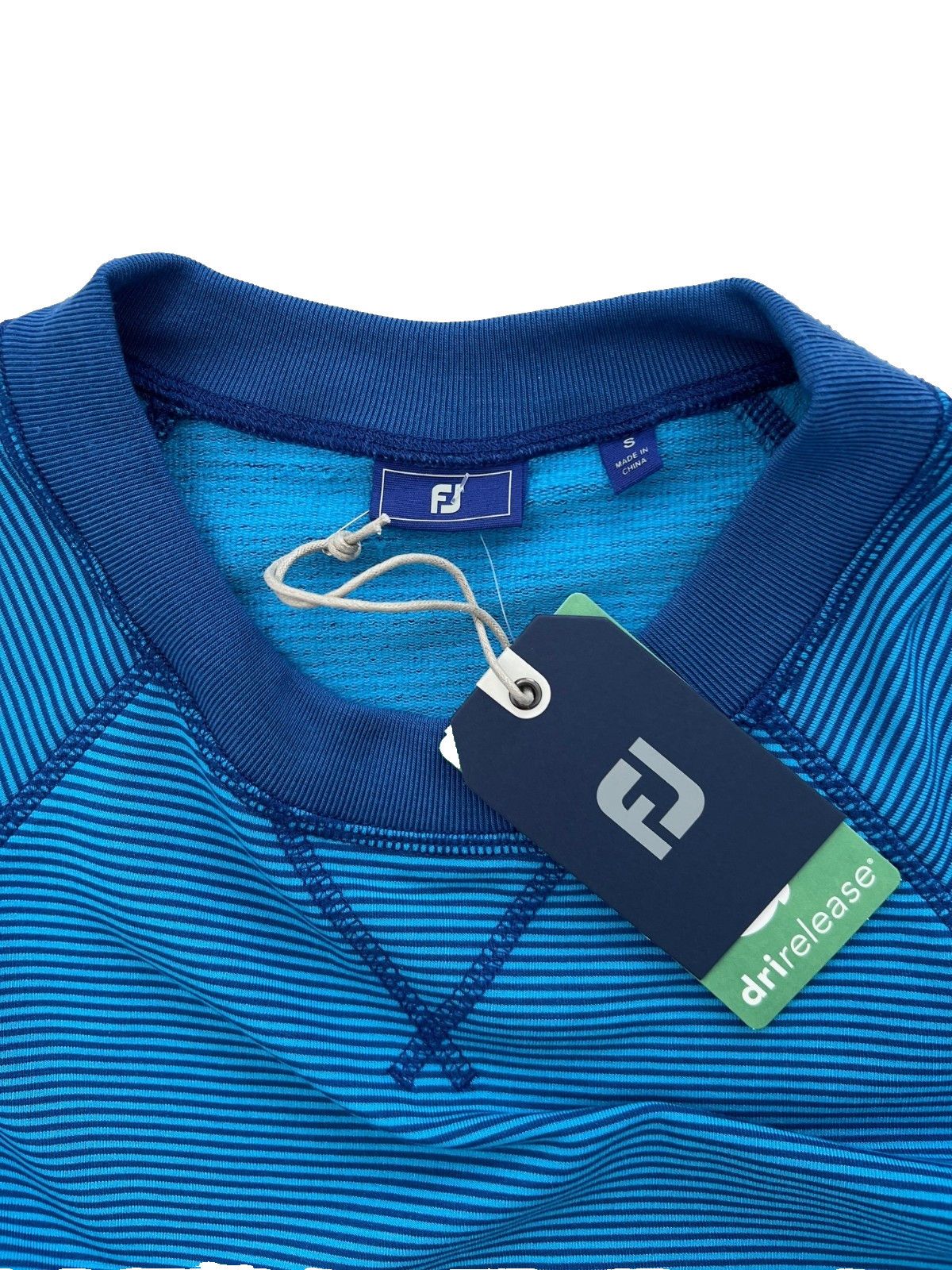 Footjoy Footjoy French Terry Stripe Sweater Deep Blue Ocean ( S ) Size US S / EU 44-46 / 1 - 5 Thumbnail