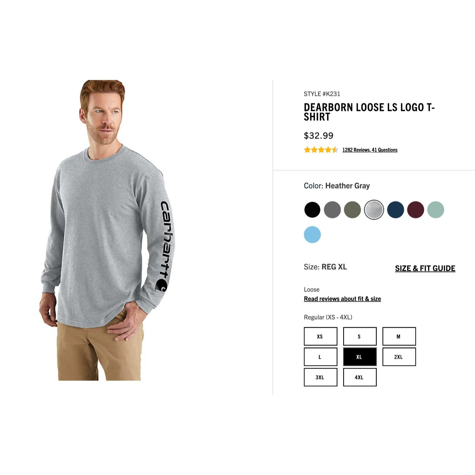 Carhartt Carhartt Long Sleeve Crewneck Tee Black Loose Fit Logo Sleev Size US XL / EU 56 / 4 - 6 Thumbnail