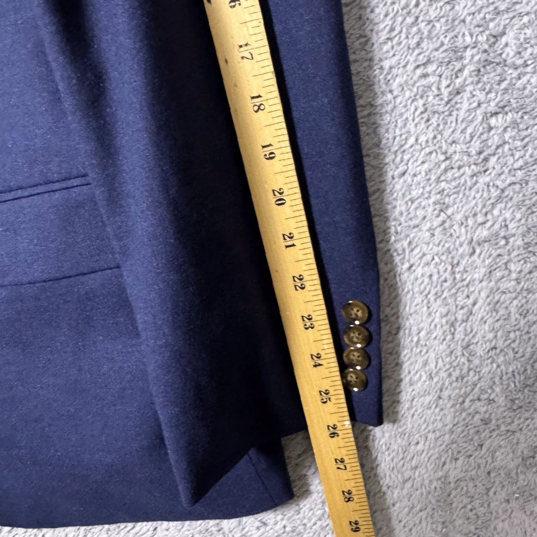 J.Crew J.CREW Thompson Flex Wool Blazer Mens 44R Sport Coat 2 Button Preppy Blazer Jacket Blue Men's Regular Wool Blazer Size 44R - 5 Thumbnail