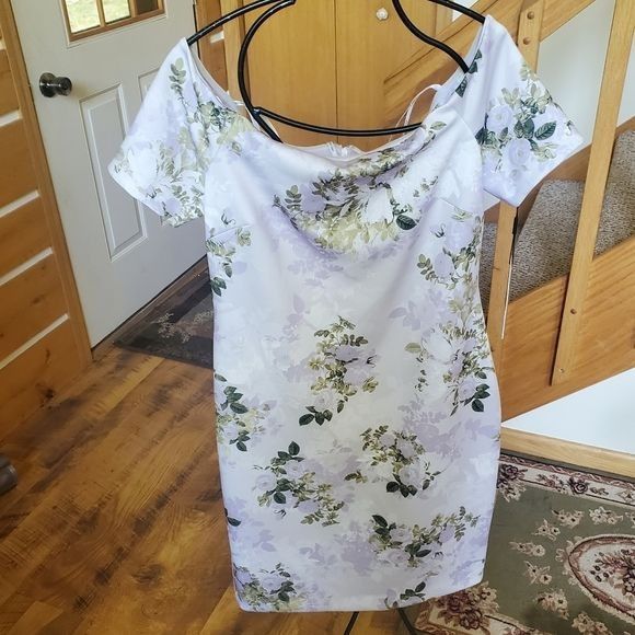 Calvin Klein Calvin Klein Bodycon Event On or Off Shoulder Sheath Opal Pu Size XL / US 12-14 / IT 48-50 - 2 Thumbnail