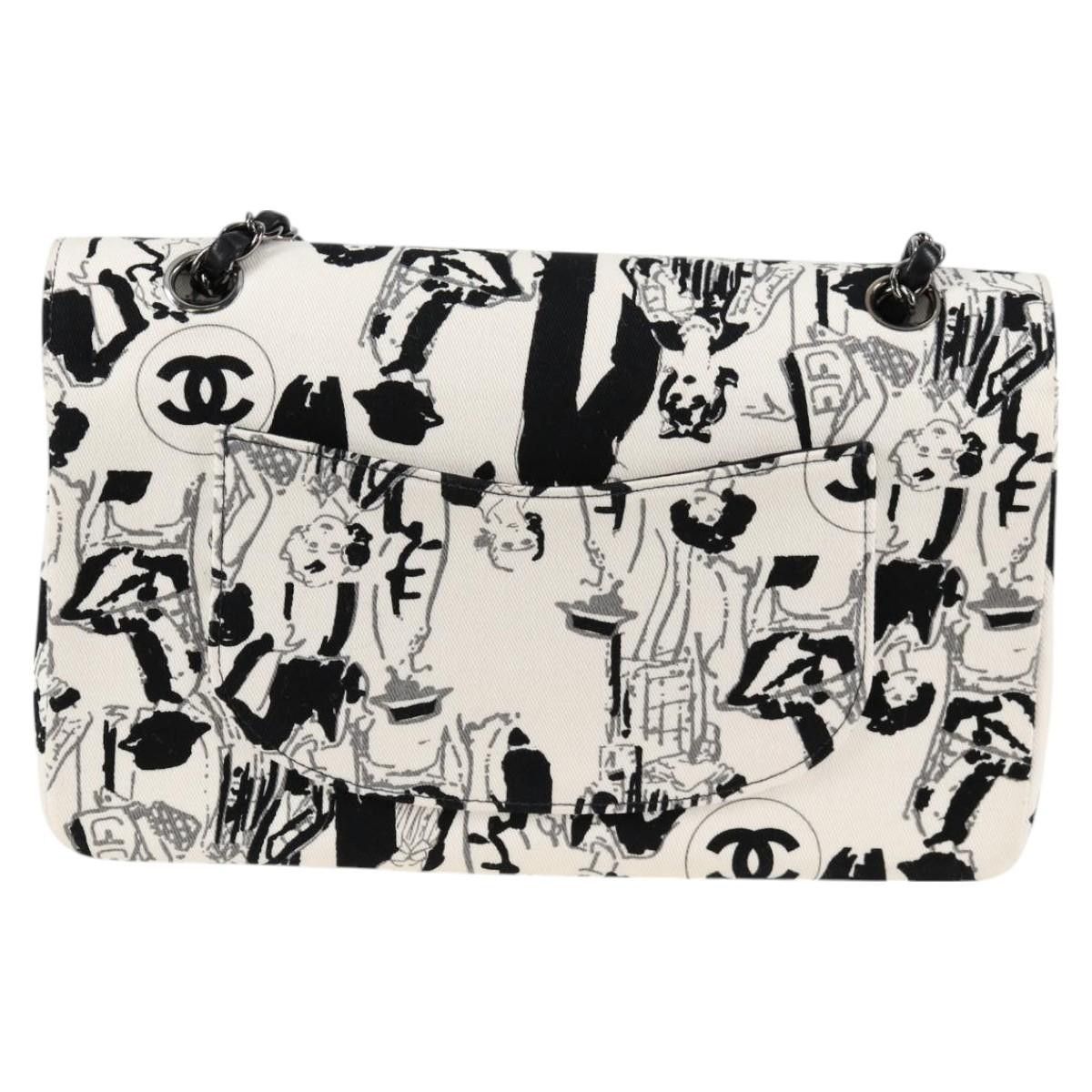 Chanel CHANEL Chain Shoulder Bag Canvas White Silver CC Size ONE SIZE - 2 Thumbnail