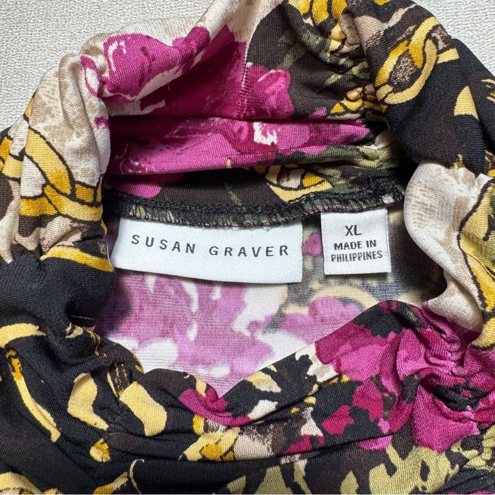 Other Susan Graver Printed Liquid Knit High Neck Sleeveless Top A Size XL / US 12-14 / IT 48-50 - 6 Thumbnail