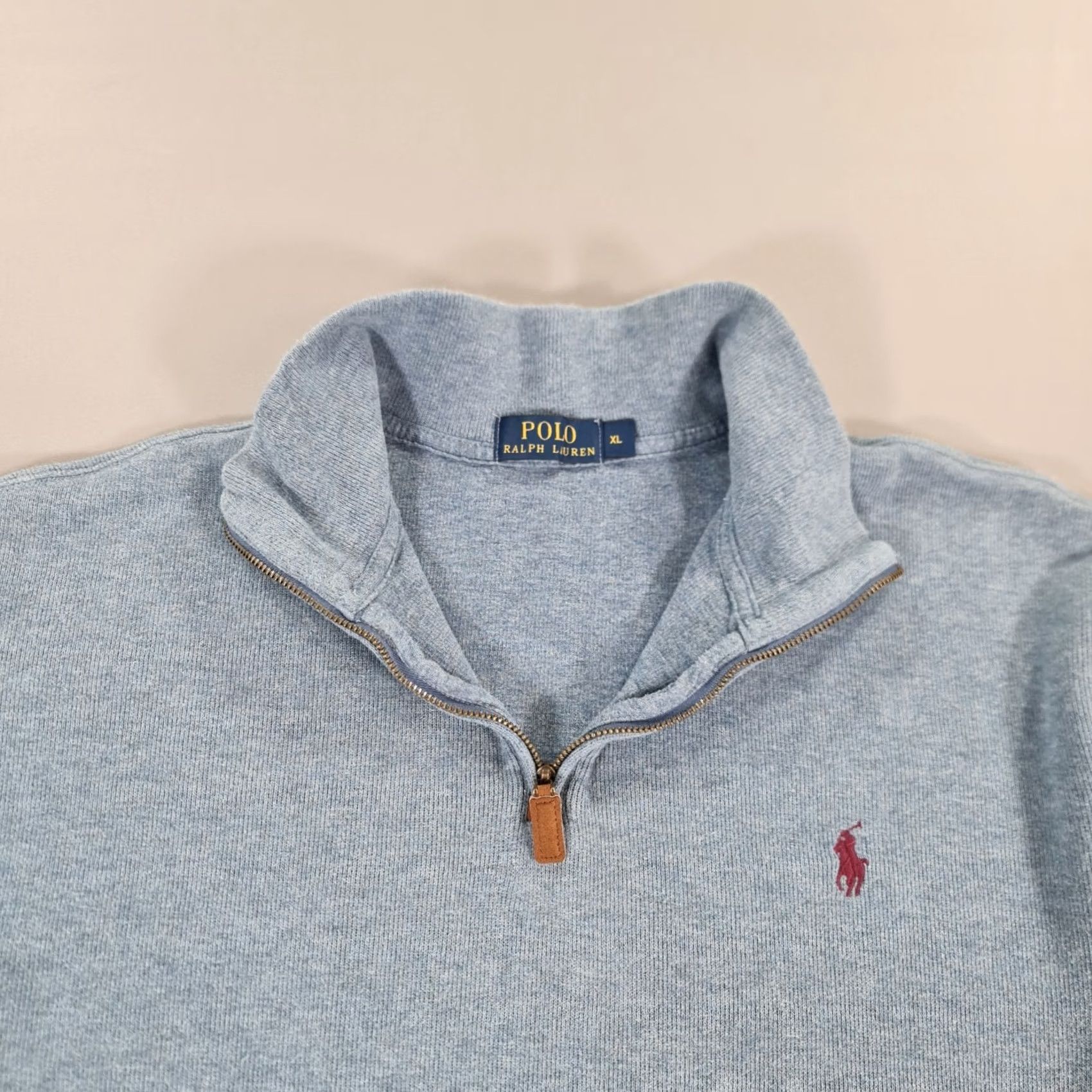Polo Ralph Lauren Polo Ralph Lauren Jumper Mens Blue XL Zip Neck 1/4 Zip Mock Knit Cotton Size US XL / EU 56 / 4 - 2 Thumbnail