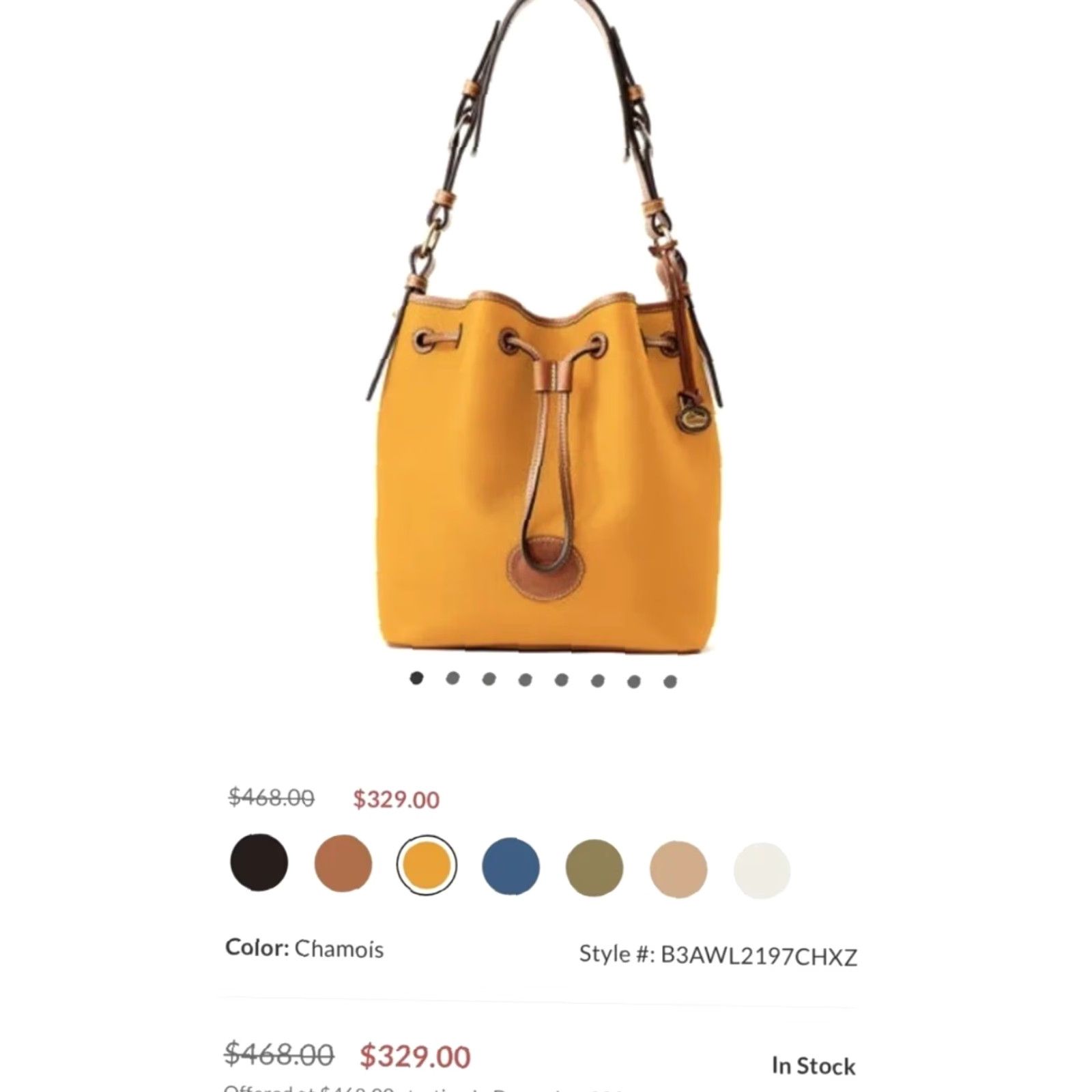 Dooney & Bourke Dooney & Bourke All Weather Leather Drawstring Bag Chamois Mustard Women Bucket & Drawstring Bag Leather 3.0 Pre-owned Size ONE SIZE - 3 Thumbnail