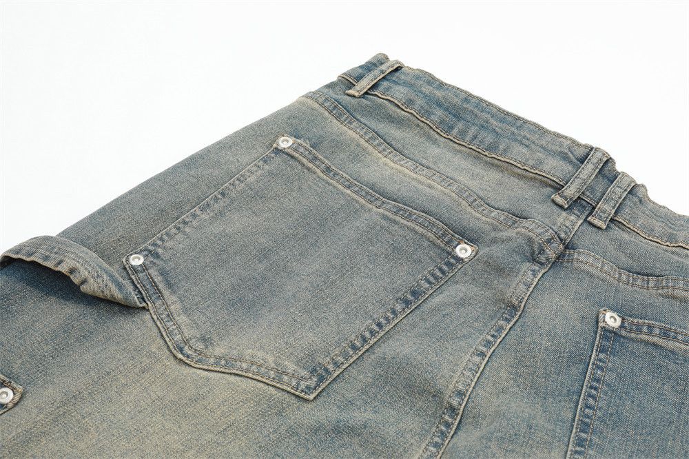 Vintage Men's hippie patchwork distressed washed flared jeans Size US 32 / EU 48 - 5 Thumbnail