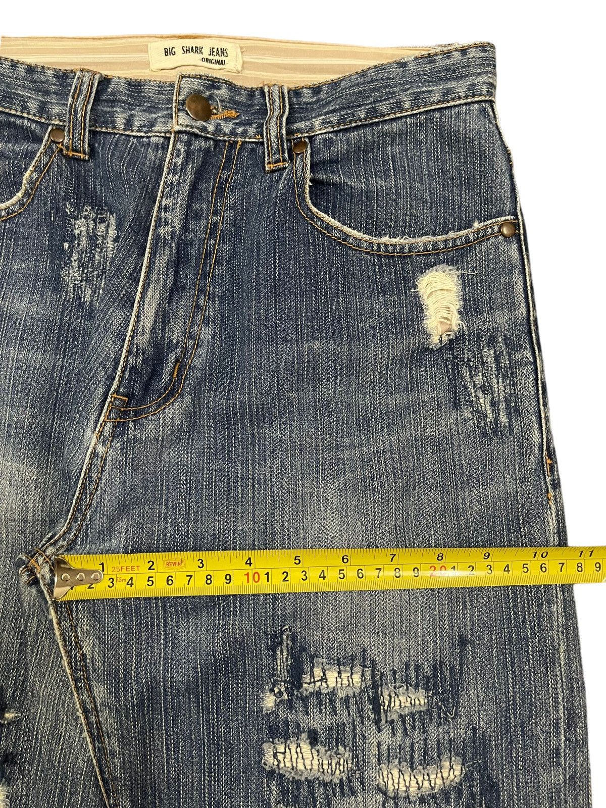 14th Addiction Vintage Japanese Brand Sashiko Distressed Baggy Jeans Size US 30 / EU 46 - 13 Thumbnail