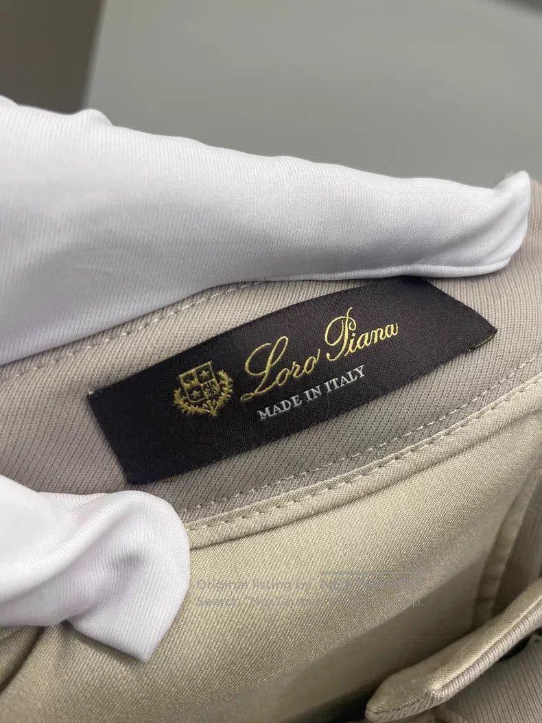 Loro Piana Loro Piana Beige Gray Cotton Long Pants Size 25" / US 0 / IT 36 - 4 Thumbnail