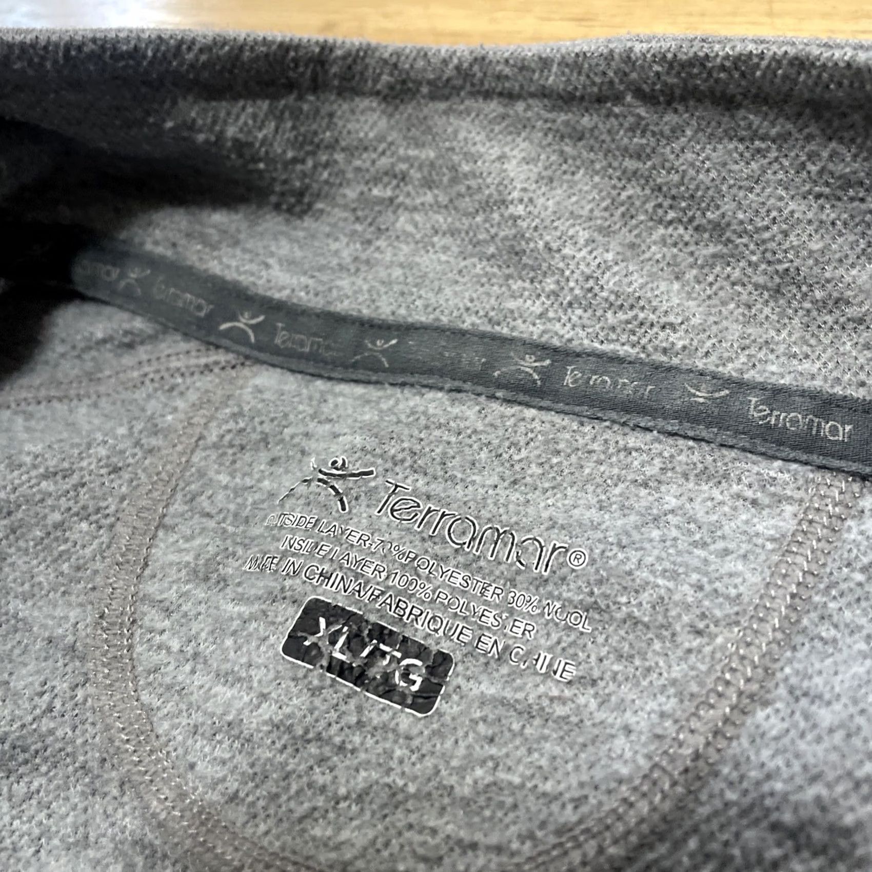 Vintage Terramar Mens XL Pullover Wool Blend 1/4 Zip Thermal Sweater Gray Size US XL / EU 56 / 4 - 6 Thumbnail