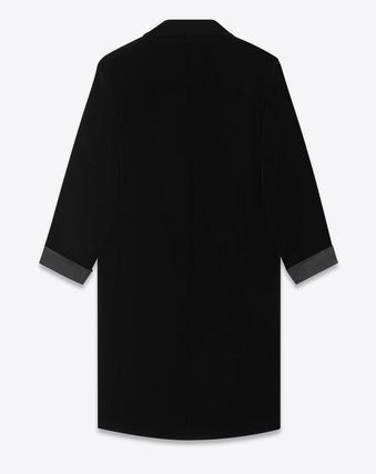 Saint Laurent Paris o1bcso1str0924 Oversized Coat in Velvet in Black Size US S / EU 44-46 / 1 - 2 Thumbnail