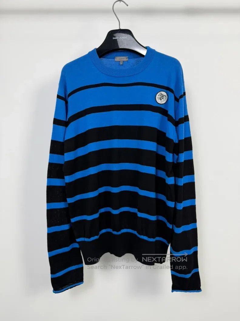 Lanvin Lanvin Navy blue and black striped wool knit sweater Size US M / EU 48-50 / 2 - 1 Thumbnail