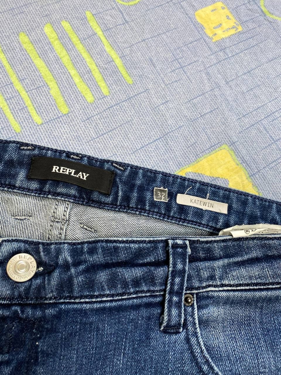 Replay × Vintage Replay Men`s Vintage Denim Jeans Y2K Size US 32 / EU 48 - 10 Thumbnail