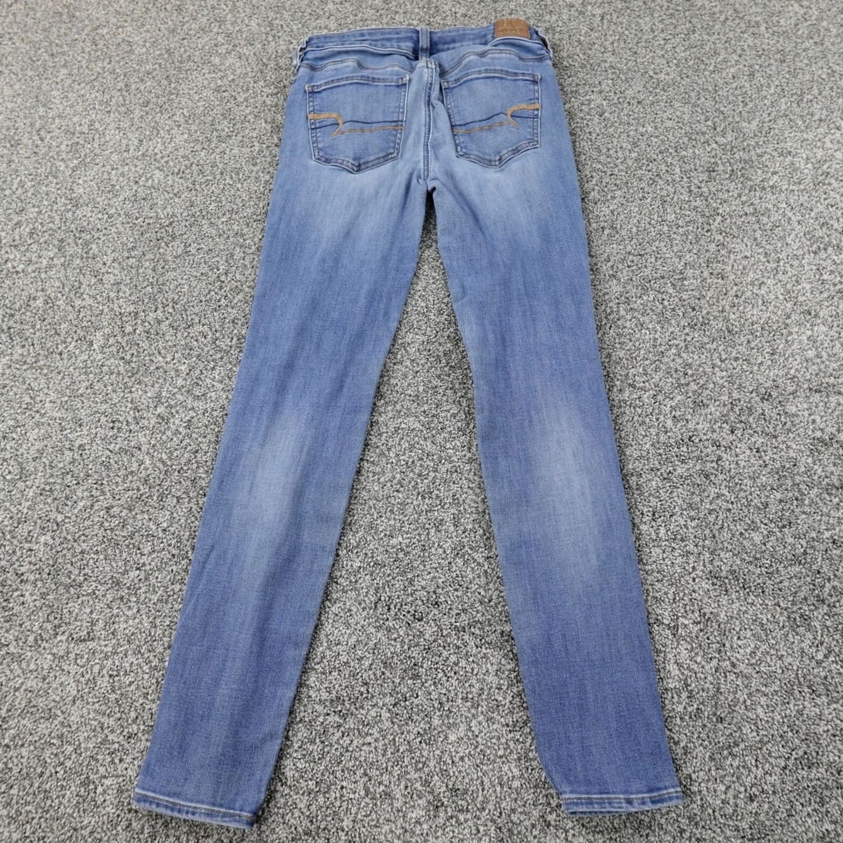 American Eagle Outfitters American Eagle Jeans Women 4 Blue Denim Pants Fade Stretch Skinny Jegging Casual Size 27" / US 4 / IT 40 - 5 Thumbnail