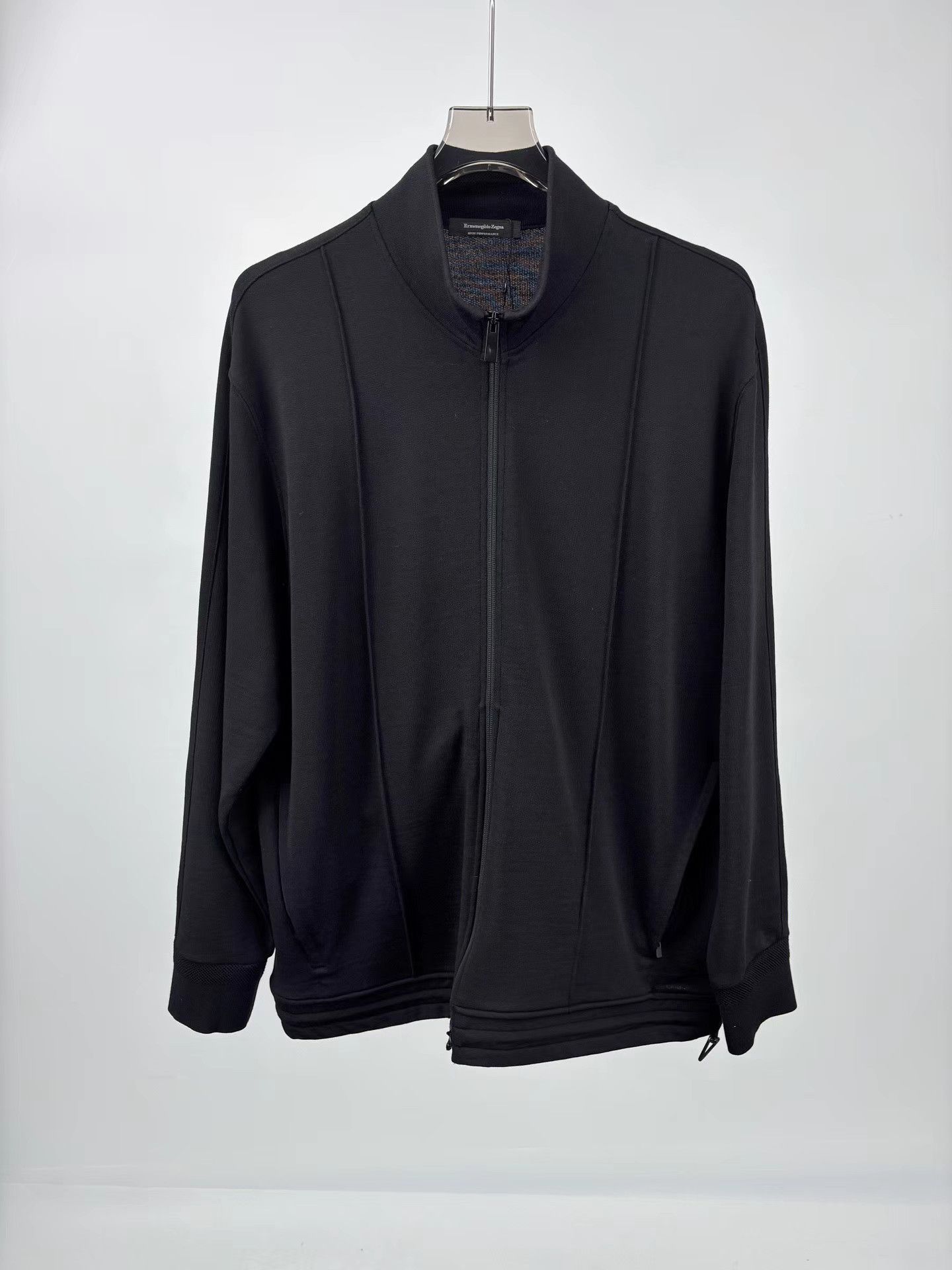 Ermenegildo Zegna ZEGNA Wool Knitted Zip-Up Stand Collar Jacket Size US L / EU 52-54 / 3 - 1 Thumbnail