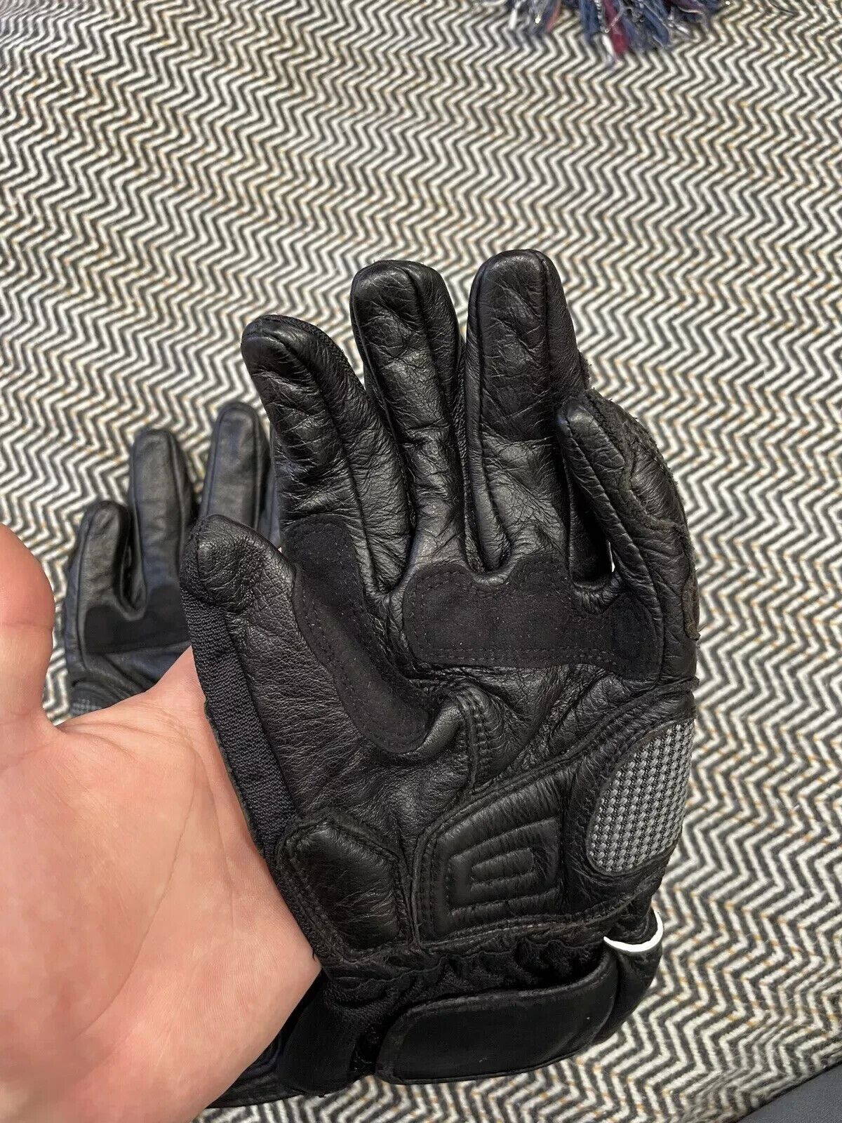 Vintage Cafe Racer Leather SCHOELLER Keprotec Moto Gloves XXS Size ONE SIZE - 6 Thumbnail