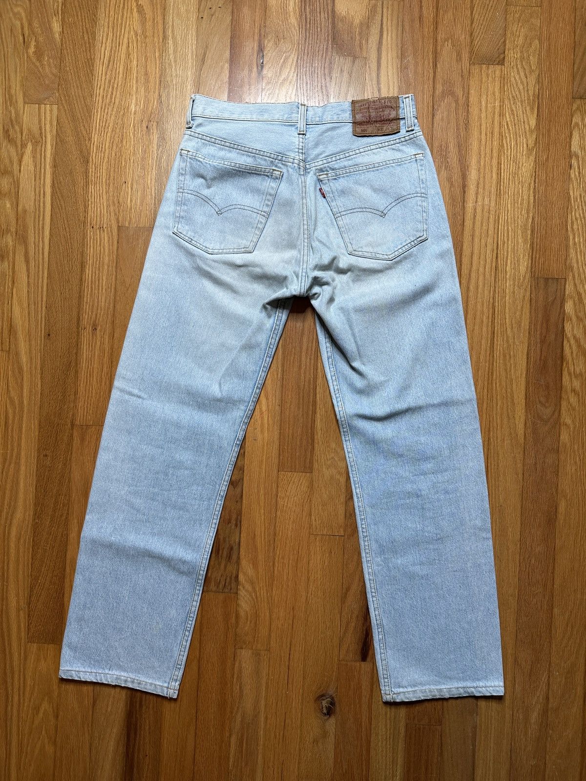 Levi's Levi’s 501 Hand Painted Light Wash Denim Size US 30 / EU 46 - 2 Thumbnail