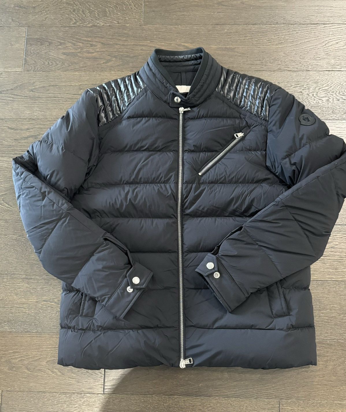 Moncler Moncler Downfilled Biker Jacket - Black Size US M / EU 48-50 / 2 - 1 Thumbnail
