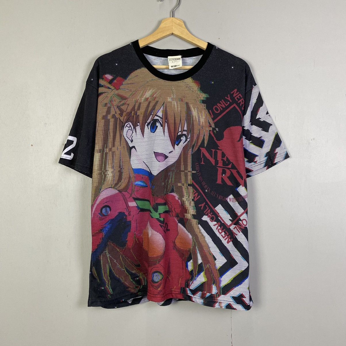 RARE VINTAGE‼️ EVANGELION NERV TOKYO-3 FULLPRINT TSHIRT