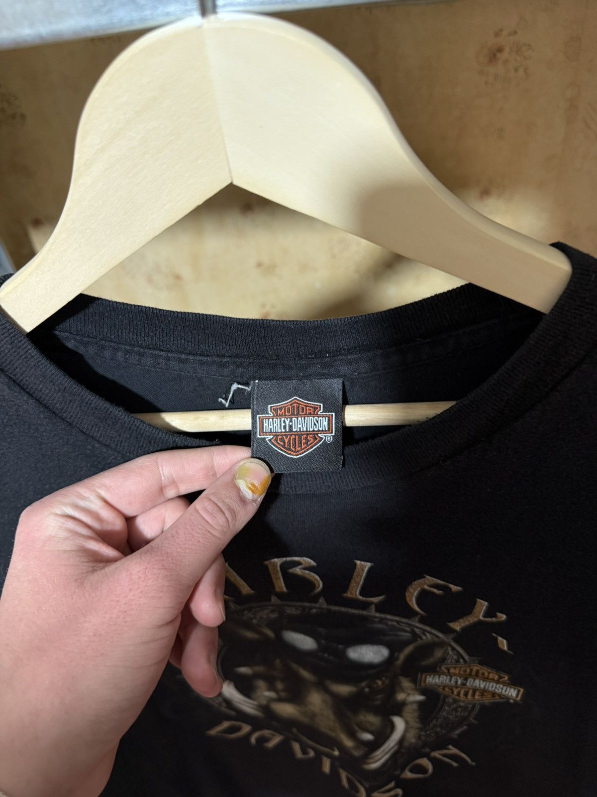 Harley Davidson × Vintage Vintage 2012 Harley Davidson Brian’s Pig Biker Retro T-Shirt Size US L / EU 52-54 / 3 - 7 Thumbnail