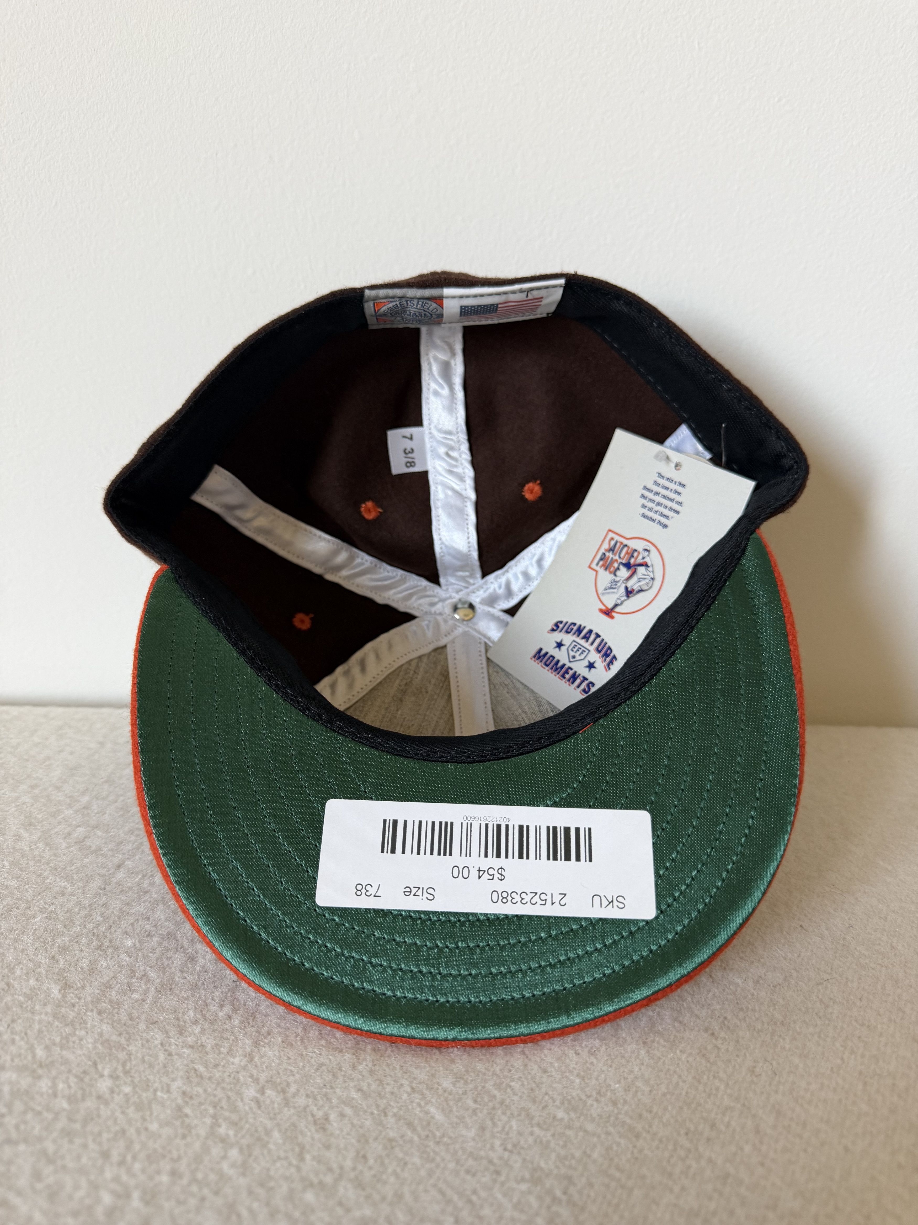 Ebbets Field Flannels 7 3/8 Ebbets Satchel Paige 1952 Signature Series Hat Size ONE SIZE - 5 Thumbnail